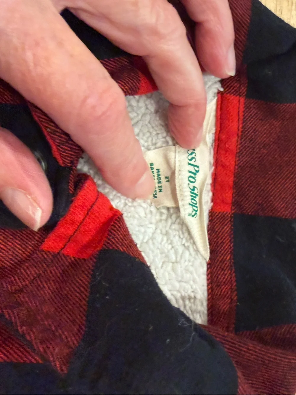 Bass Pro Shops Red and Black Plaid Kids Button-Down Shirt